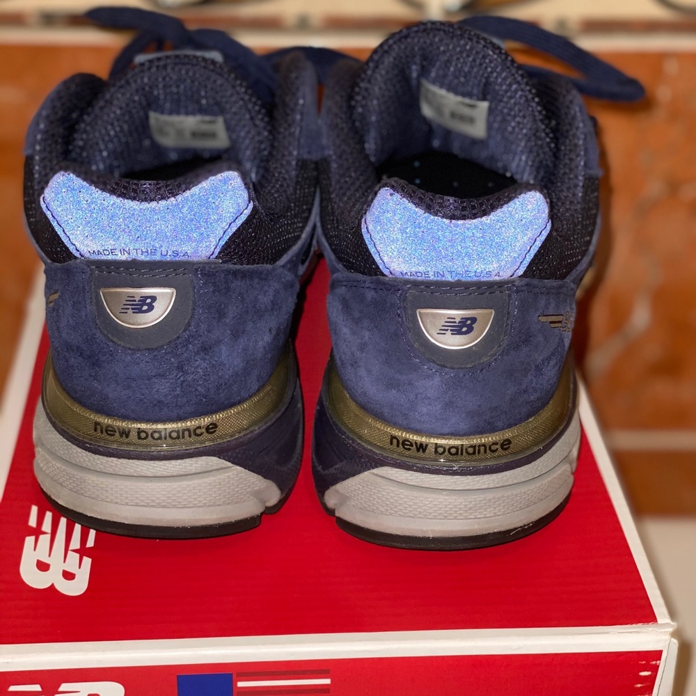 New Balance 990v4 Kith Navy - Picture 3 of 7